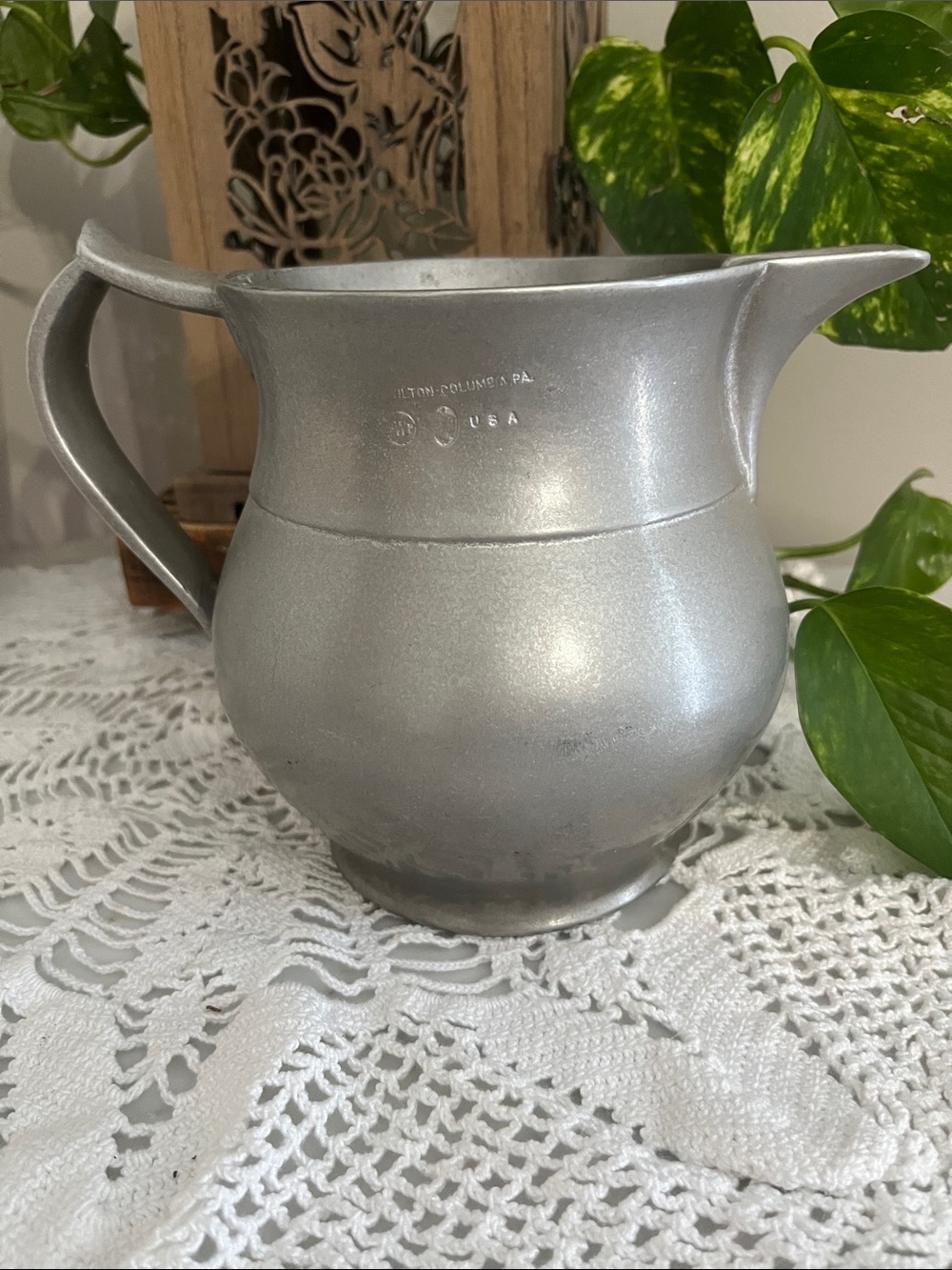 Vintage Wilton Pewter Pitcher Columbia, PA USA
